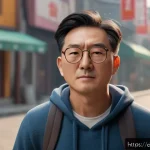 Home 19 애니메이션 원리 - A dynamic animation scene showing a cartoon character performing a slow, deliberate head turn convey...